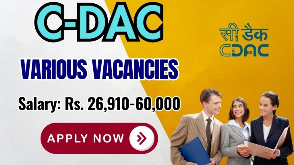 C-DAC Chennai Recruitment 2025 Project Technician, Project Engineer & More 62 Posts (सी-डैक चेन्नई भर्ती 2025) - sarkarinetwork.pro
