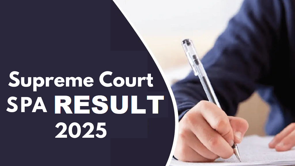 Supreme Court of India Senior Personal Assistant (SPA) Result 2025 - sarkarinetwork.pro