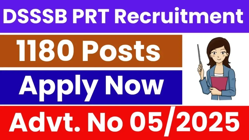 DSSSB Assistant Teacher (Primary) Bharti 2025 (1180 पदों के लिए ऑनलाइन आवेदन) - sarkarinetwork.pro