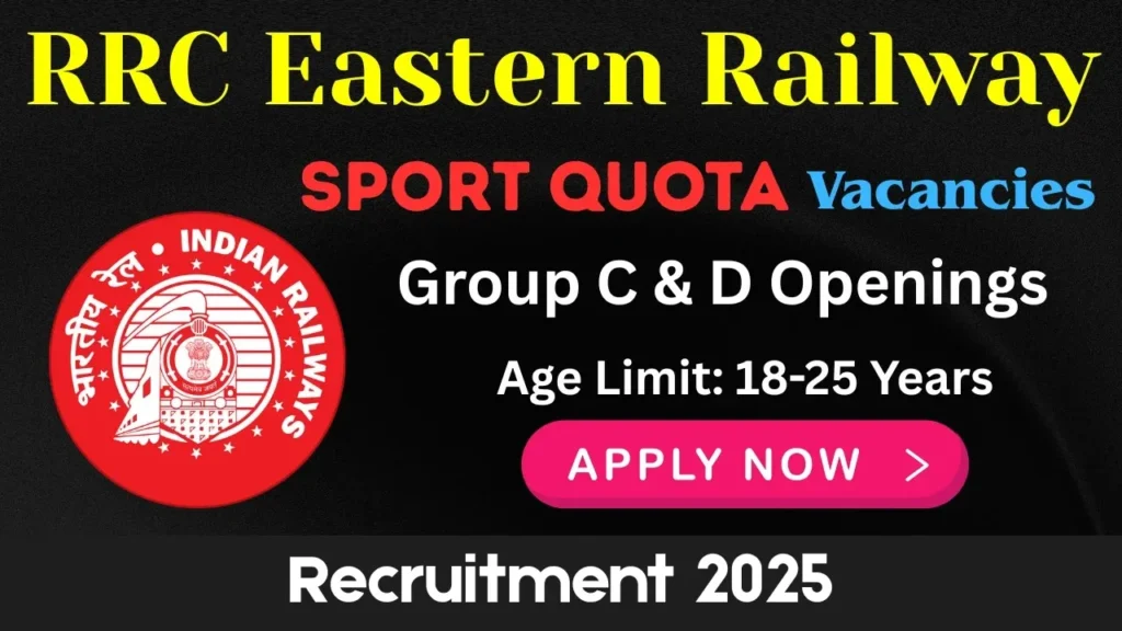 RRC Eastern Railway Sports Quota Bharti 2025 आरआरसी ईस्टर्न रेलवे स्पोर्ट्स कोटा भर्ती 2025 - sarkarinetwork.pro