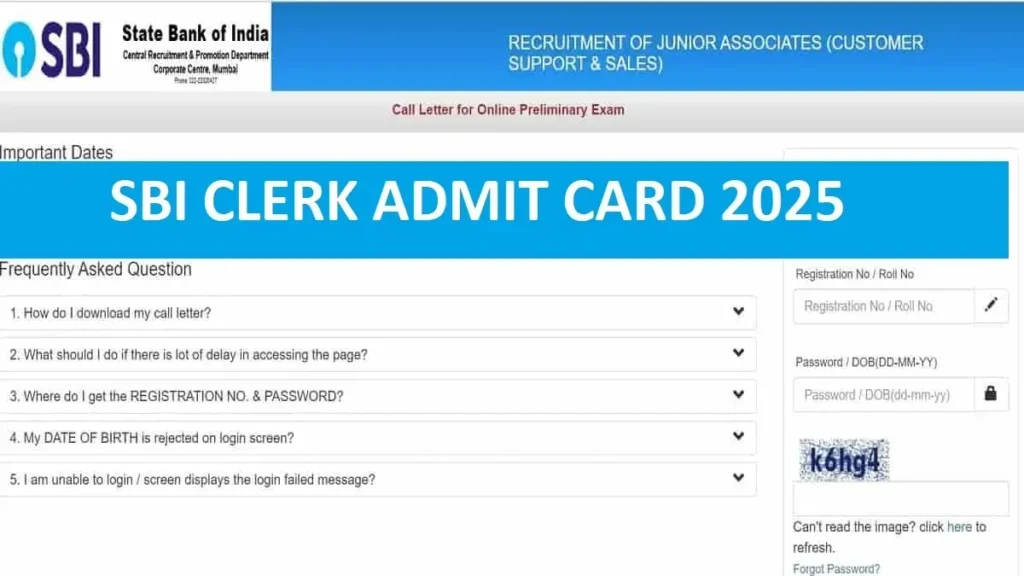SBI Clerk PET Admit Card 2025 SBI Clerk PET एडमिट कार्ड 2025 प्री-एग्जामिनेशन ट्रेनिंग कॉल लेटर जारी - sarkarinetwork.pro