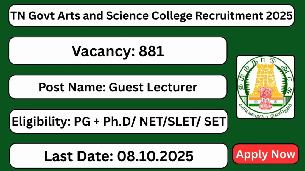 TNGASA Guest Lecturer Bharti 2025 TNGASA अतिथि व्याख्याता भर्ती 2025 - sarkarinetwork.pro