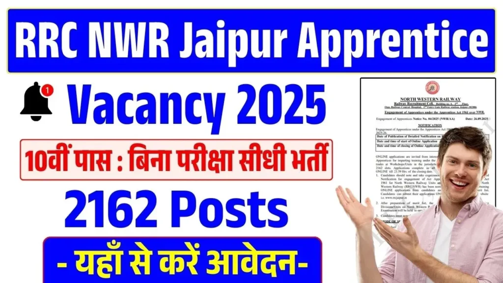 RRC NWR Apprentice Engagement 2025–26 आरआरसी एनडब्ल्यूआर अपरेंटिस भर्ती 2025–26 - sarkarinetwork.pro