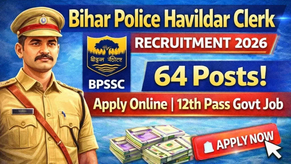 Bihar Police BPSSC Havildar Clerk Bharti 2026 बिहार पुलिस बीपीएसएससी हवलदार क्लर्क भर्ती 2026