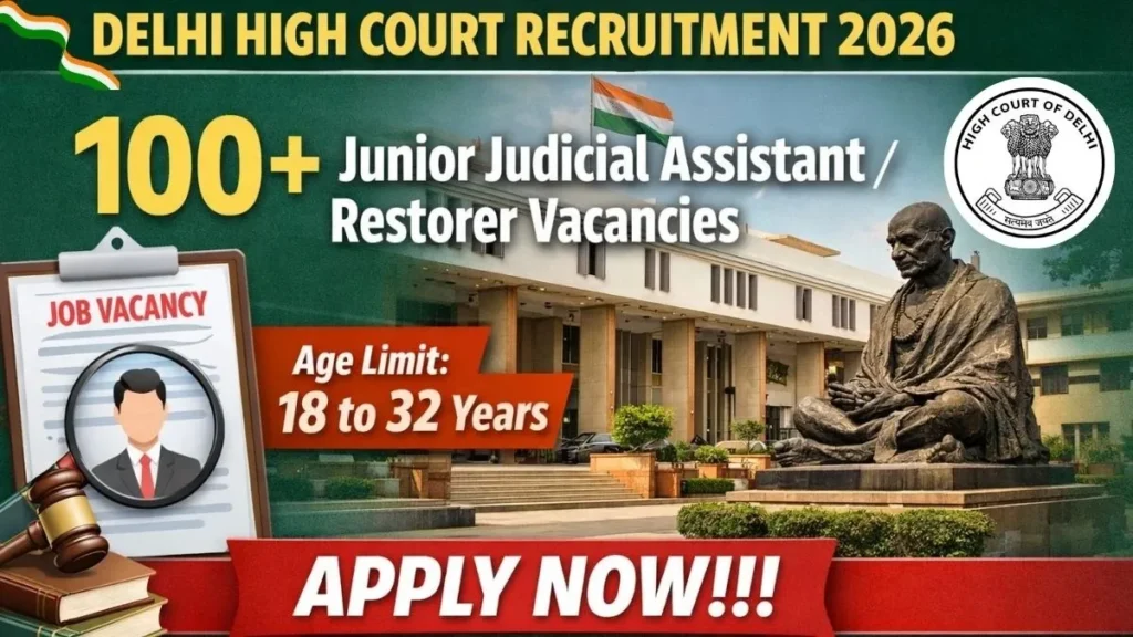 Delhi High Court JJA Bharti 2026 — दिल्ली उच्च न्यायालय JJA भर्ती 2026
