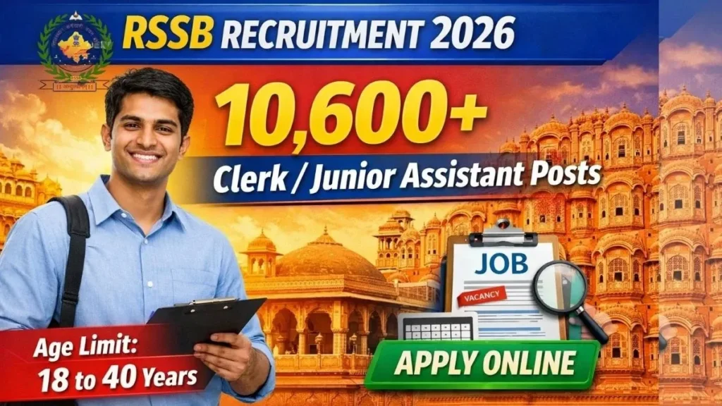 RSSB Clerk Gr-II / Junior Assistant Recruitment 2026 आरएसएसबी क्लर्क ग्रेड-II / जूनियर असिस्टेंट भर्ती 2026