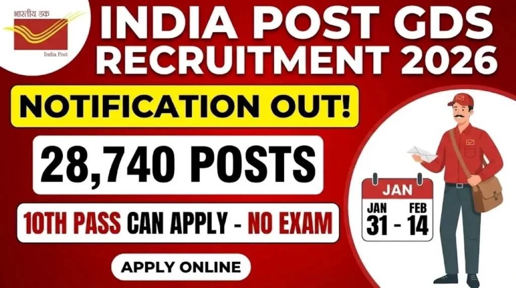 India Post GDS Recruitment 2026 — इंडिया पोस्ट जीडीएस भर्ती 2026